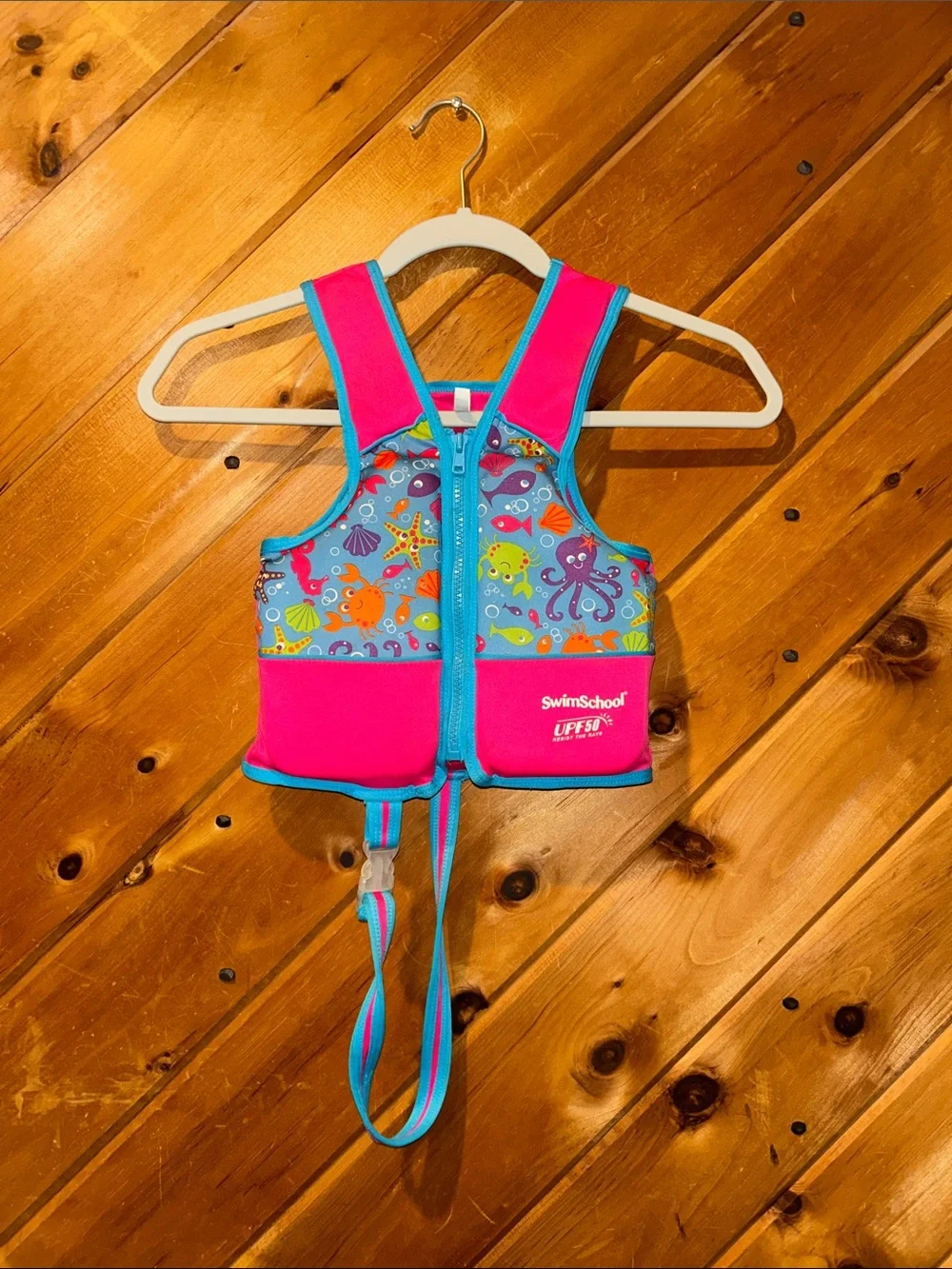 Swim school blue & pink children’s swim training vest